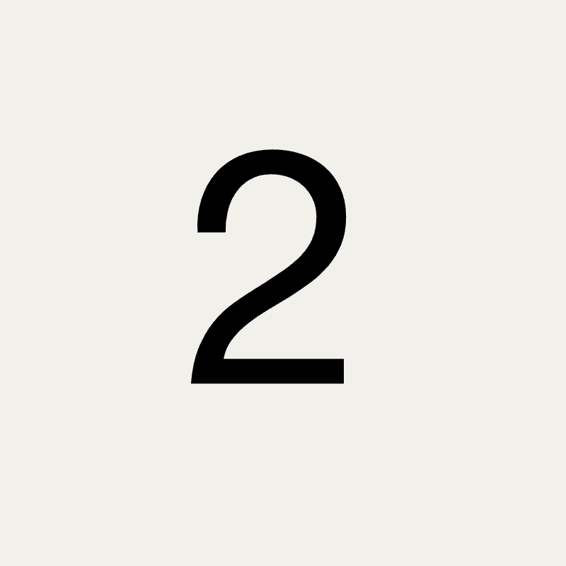 Manly font, 200mm height, Matt Black powder coat, "2" - Clearance