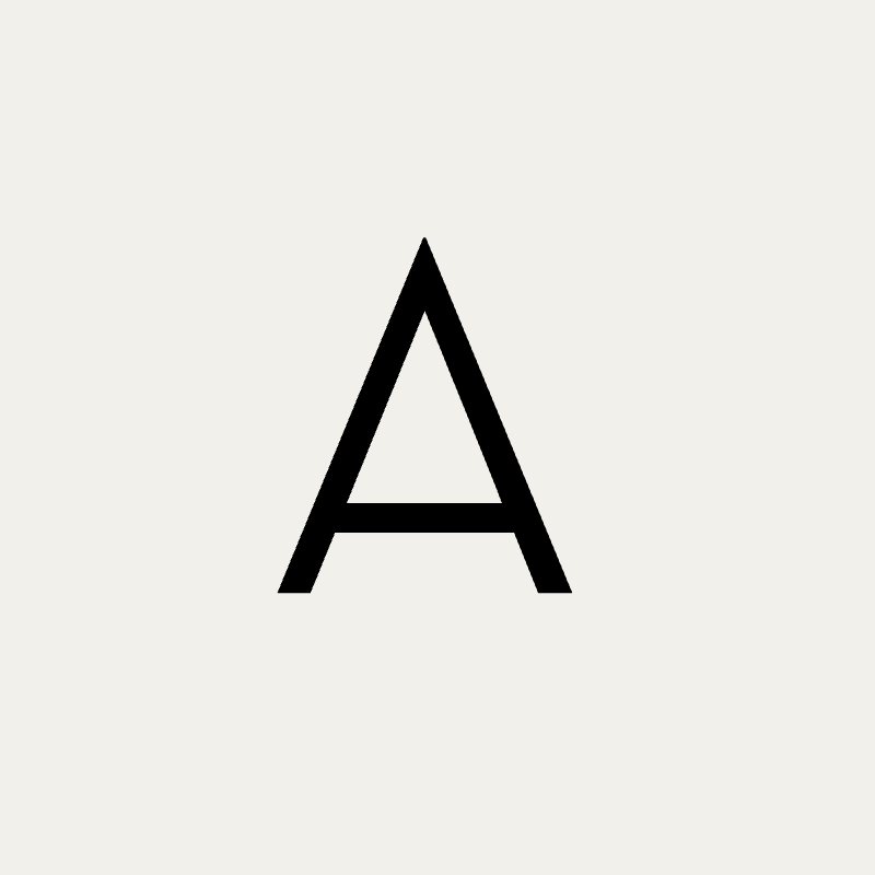 Balmain font, 100mm height, Matt Black powder coat, "A" - Clearance
