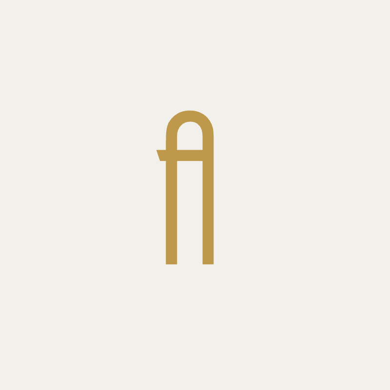 Elwood font, 100mm height, Matt Gold powder coat, "A" - Clearance