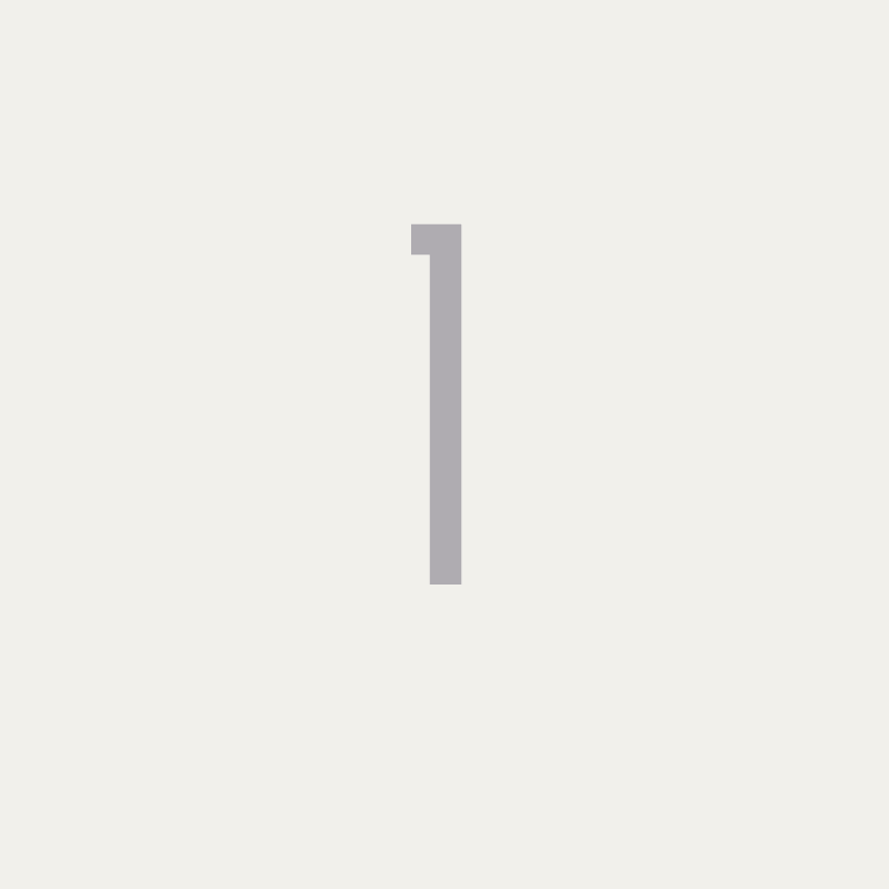 Balmain font, 100mm height, Silver powder coat, "1" - Clearance