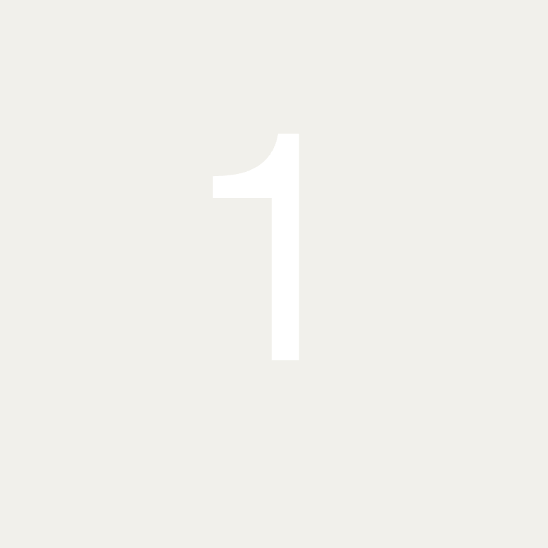 Manly font, 150mm height, Matt White powder coat, "1" - Clearance