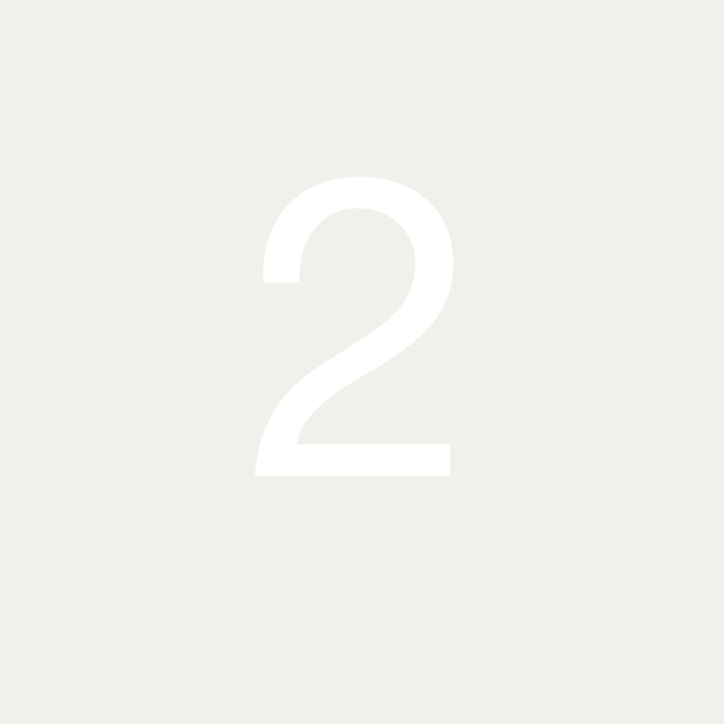 Manly font, 150mm height, Matt White powder coat, "2" - Clearance