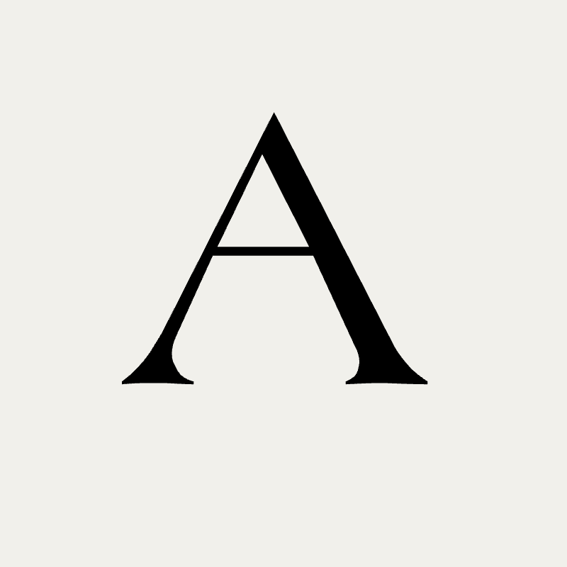 Uppsala font, 200mm height, Matt Black powder coat, "A" - Clearance
