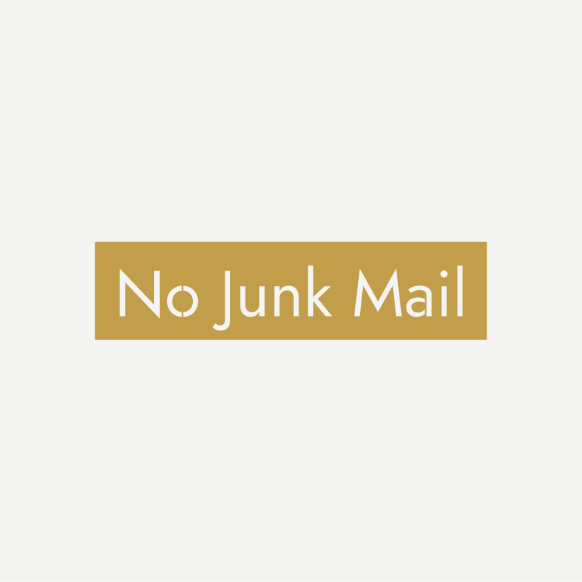No Junk Mail Sign