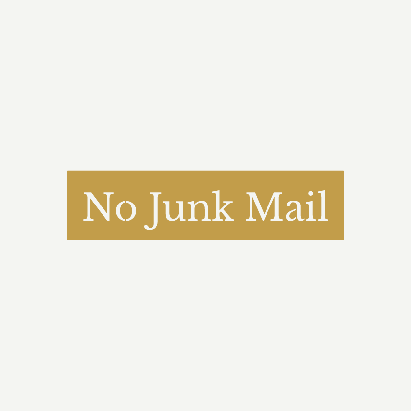 No Junk Mail Sign