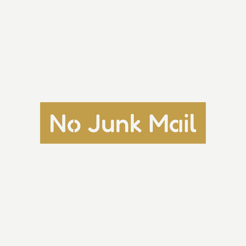 No Junk Mail Sign