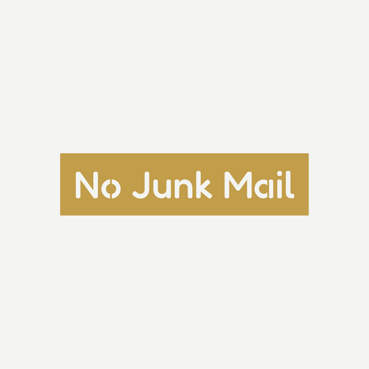 No Junk Mail Sign