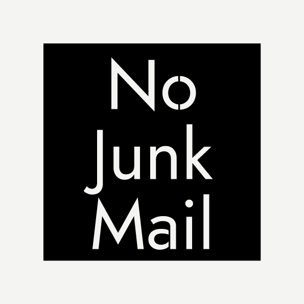 No Junk Mail Sign
