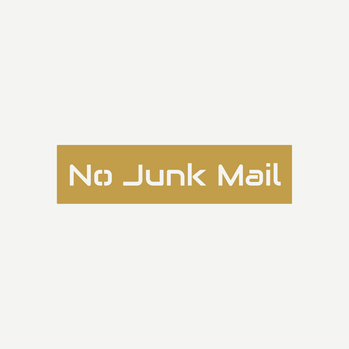 No Junk Mail Sign