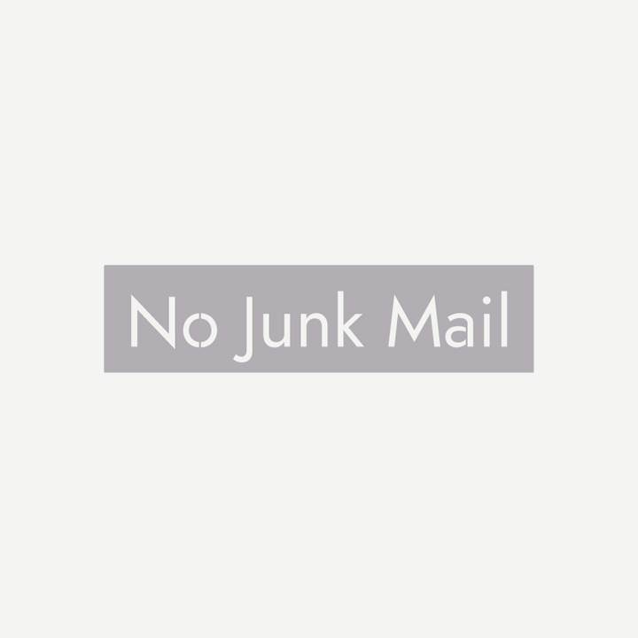 No Junk Mail Sign