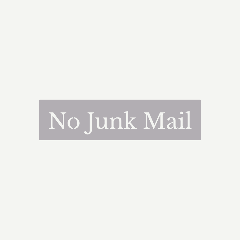 No Junk Mail Sign