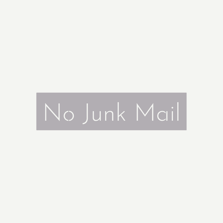 No Junk Mail Sign