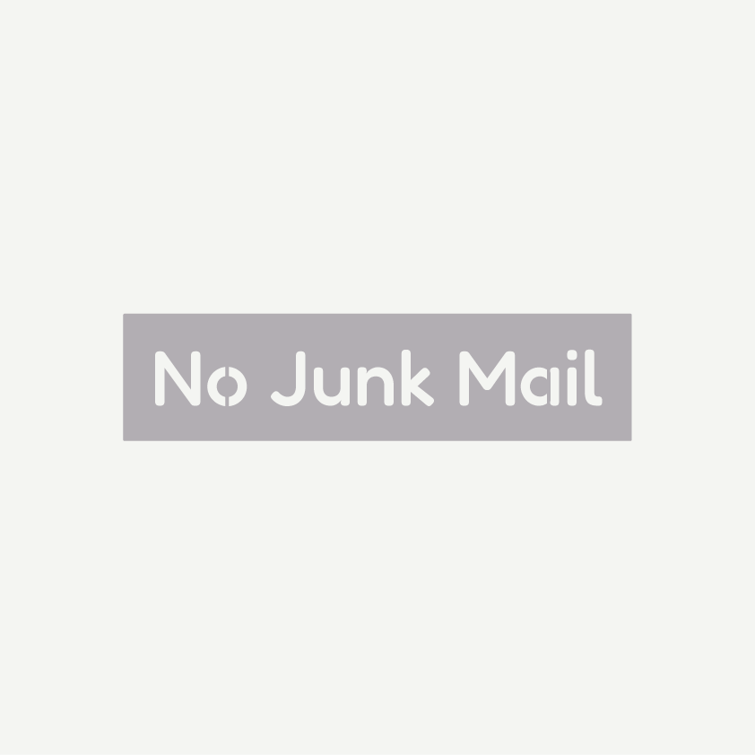 No Junk Mail Sign