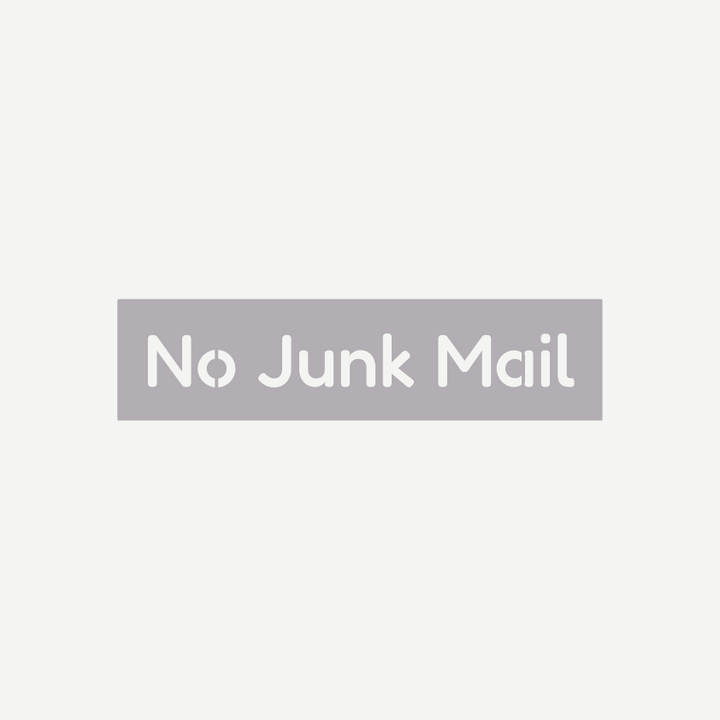 No Junk Mail Sign