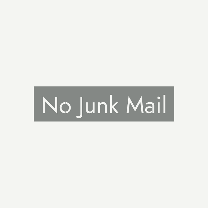 No Junk Mail Sign