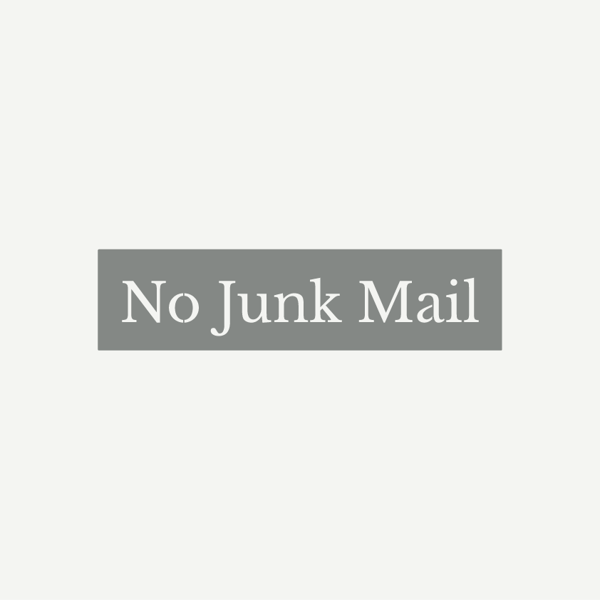 No Junk Mail Sign