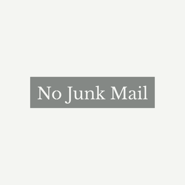 No Junk Mail Sign