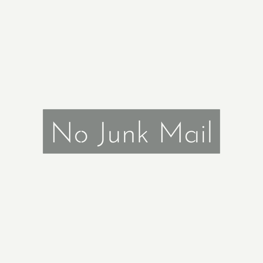 No Junk Mail Sign