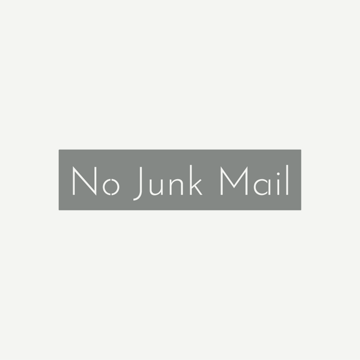 No Junk Mail Sign