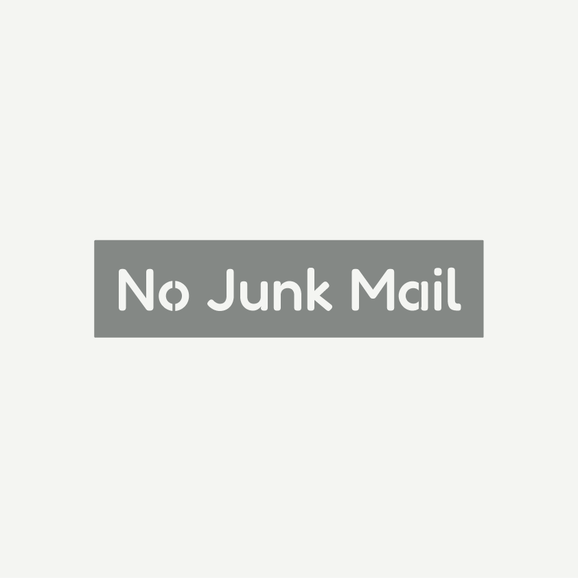 No Junk Mail Sign