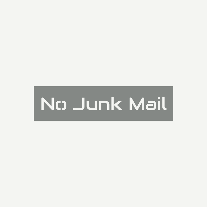 No Junk Mail Sign