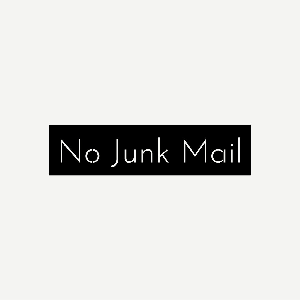 No Junk Mail Sign