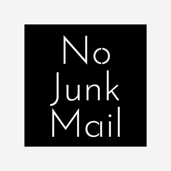 No Junk Mail Sign