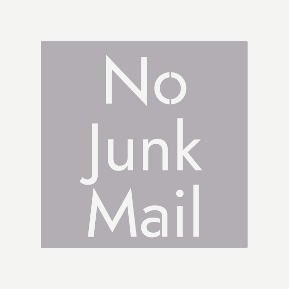 No Junk Mail Sign