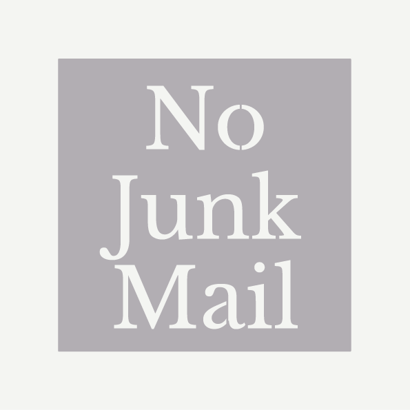 No Junk Mail Sign
