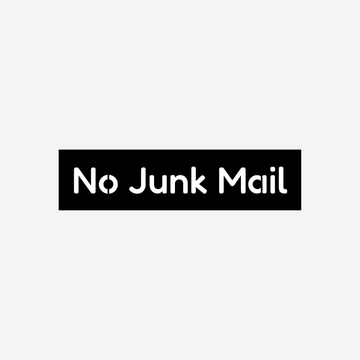 No Junk Mail Sign