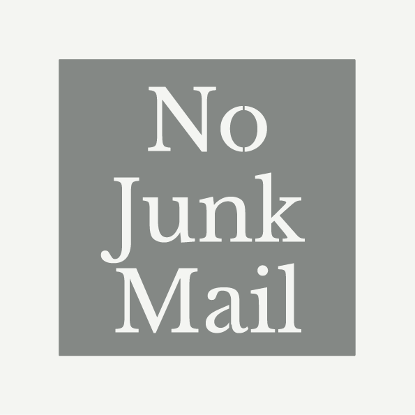 No Junk Mail Sign