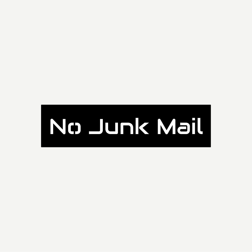 No Junk Mail Sign