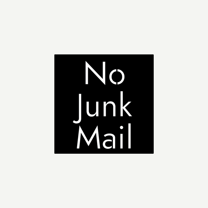 No Junk Mail Sign