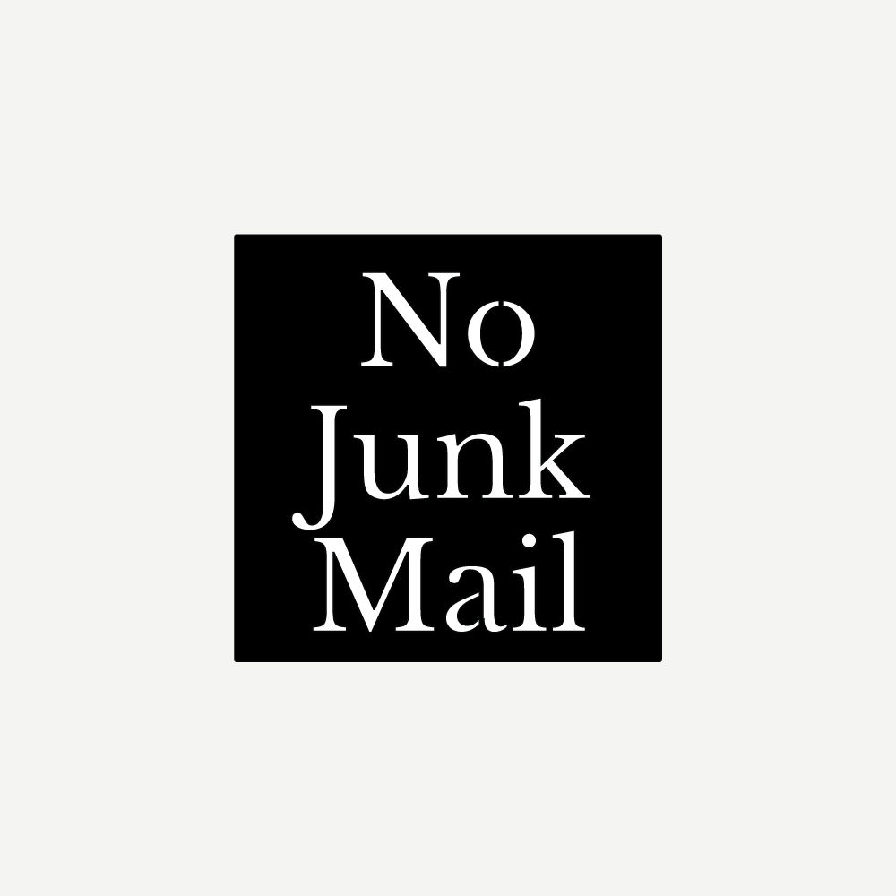 No Junk Mail Sign