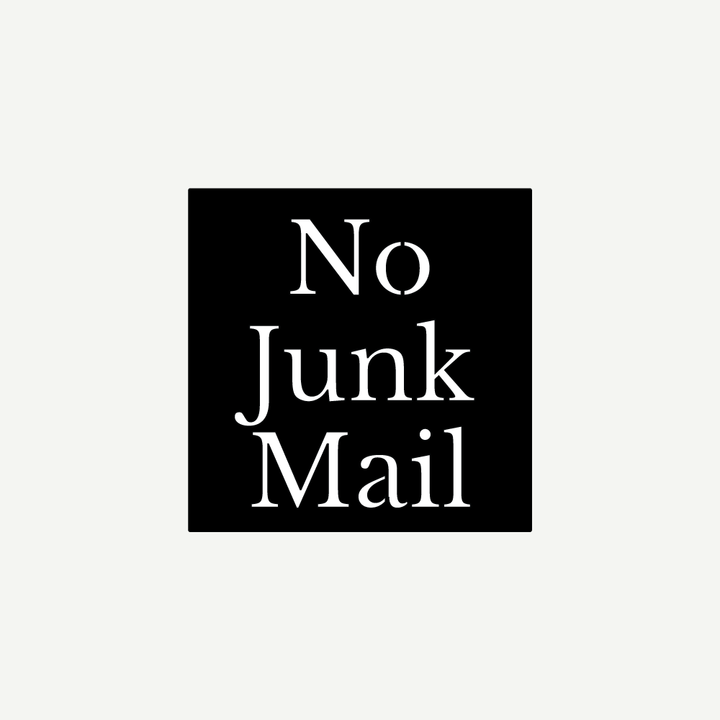 No Junk Mail Sign