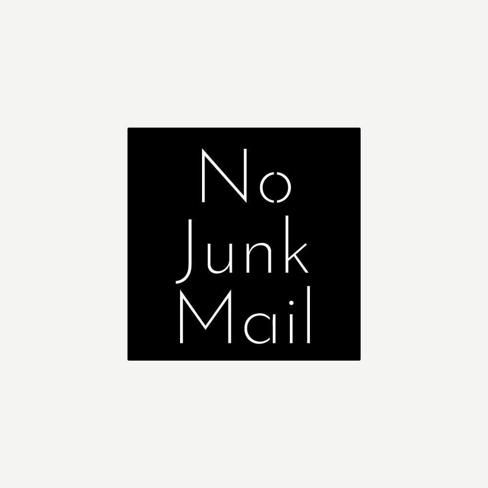 No Junk Mail Sign