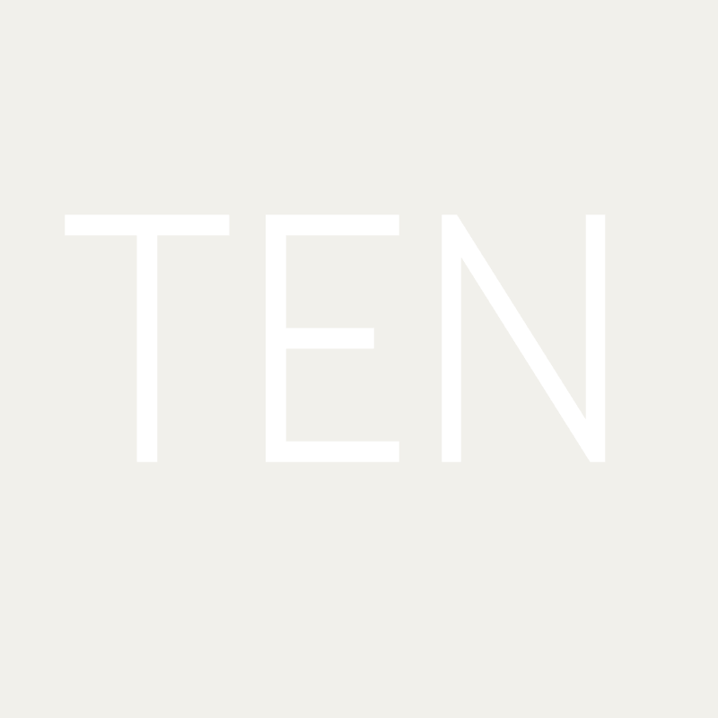 Balmain font, 100mm height, Matt White powder coat, "TEN" - Clearance