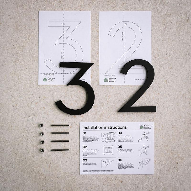 house numbers installation instructions